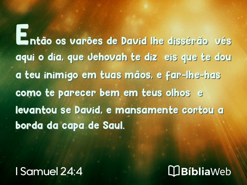 I Samuel 24:4 em imagem para compartilhar