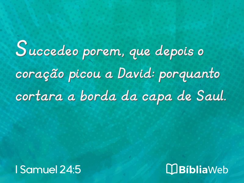 I Samuel 24:5 em imagem para compartilhar