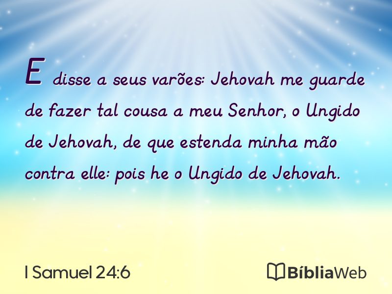 I Samuel 24:6 em imagem para compartilhar