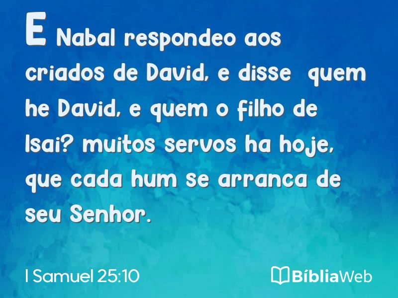 I Samuel 25:10 em imagem para compartilhar
