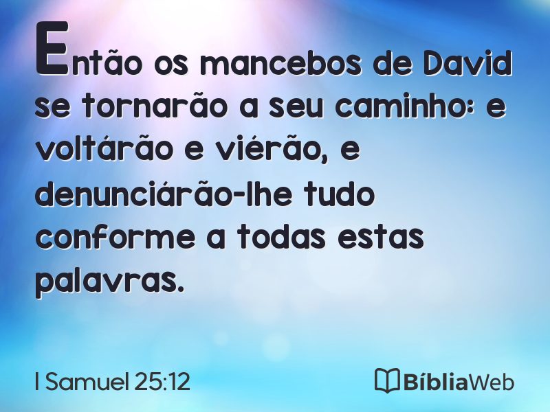I Samuel 25:12 em imagem para compartilhar