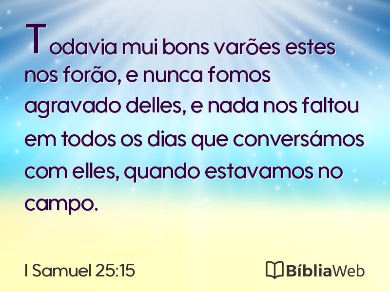 I Samuel 25:15 em imagem para compartilhar