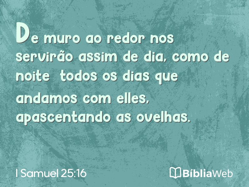 I Samuel 25:16 em imagem para compartilhar
