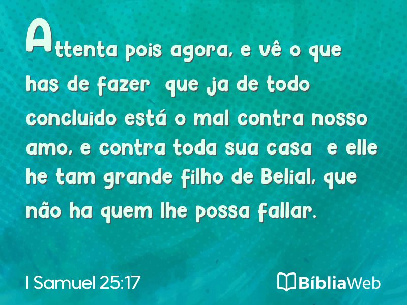 I Samuel 25:17 em imagem para compartilhar