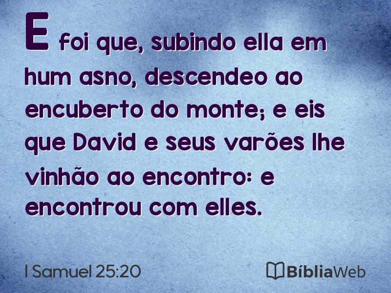 I Samuel 25:20 em imagem para compartilhar