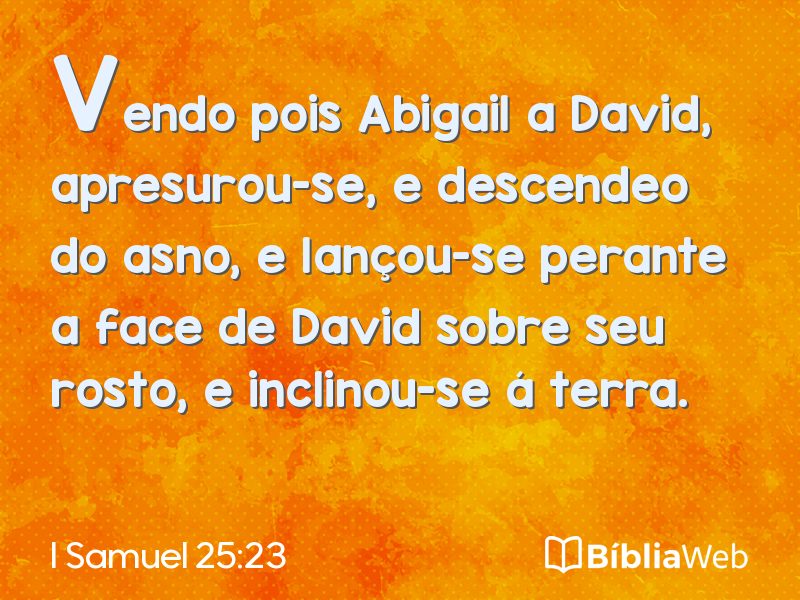 I Samuel 25:23 em imagem para compartilhar