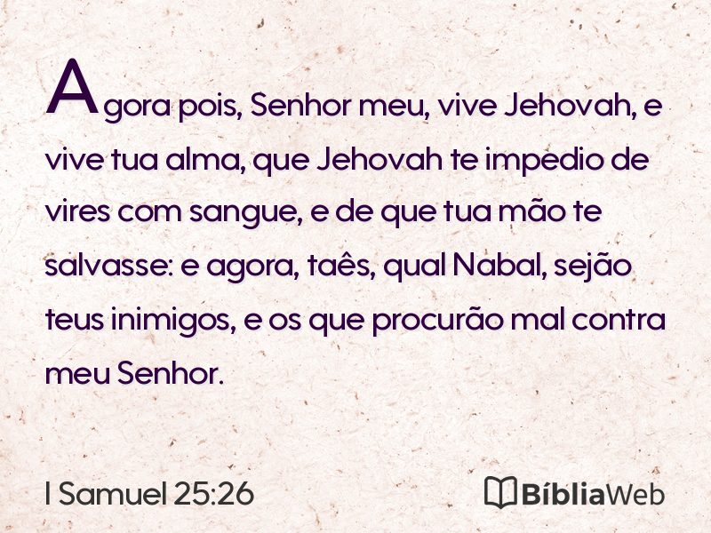 I Samuel 25:26 em imagem para compartilhar