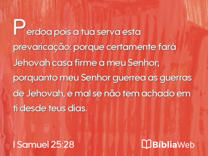 I Samuel 25:28 em imagem para compartilhar