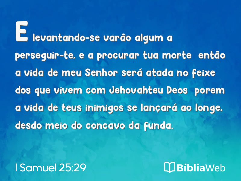 I Samuel 25:29 em imagem para compartilhar