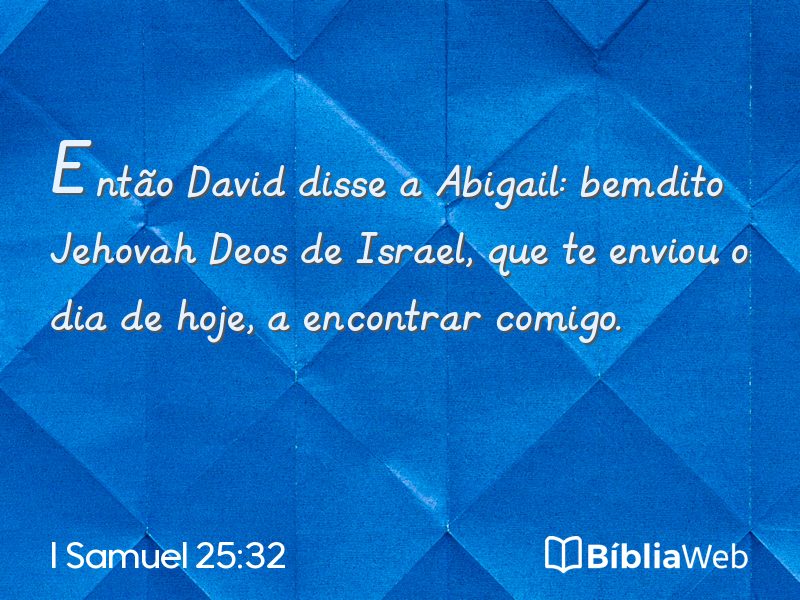 I Samuel 25:32 em imagem para compartilhar