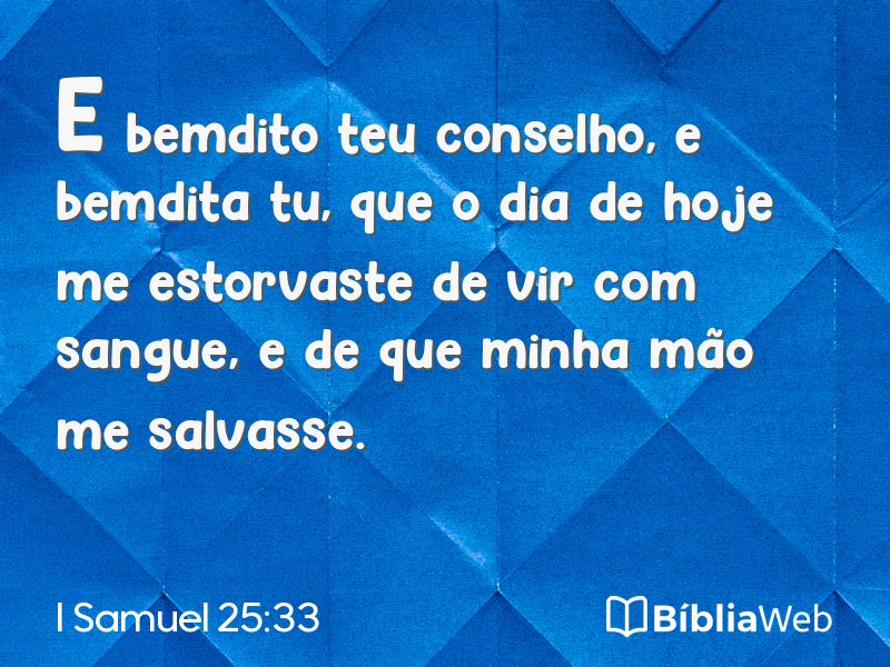 I Samuel 25:33 em imagem para compartilhar