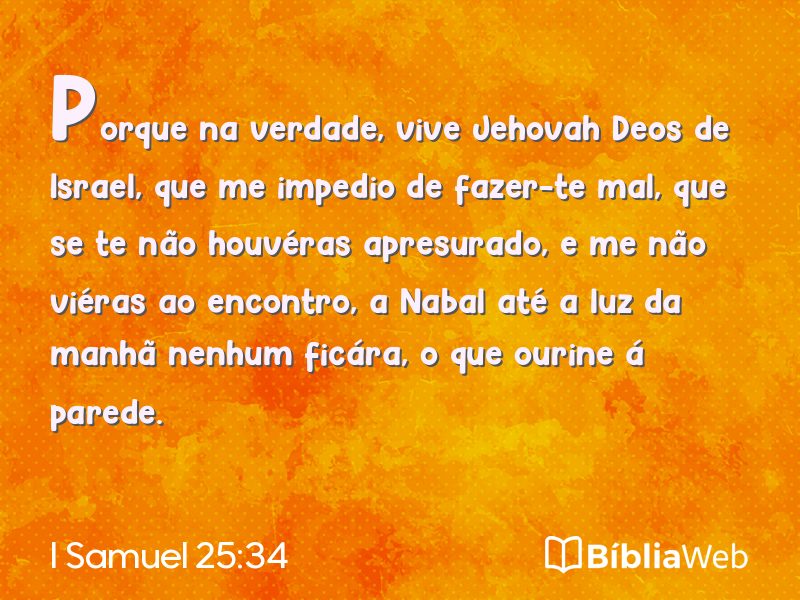 I Samuel 25:34 em imagem para compartilhar
