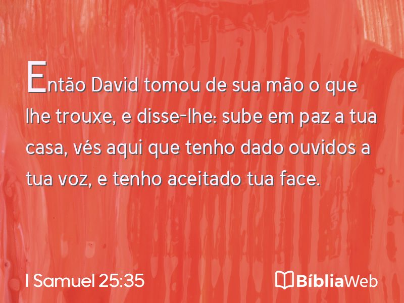 I Samuel 25:35 em imagem para compartilhar