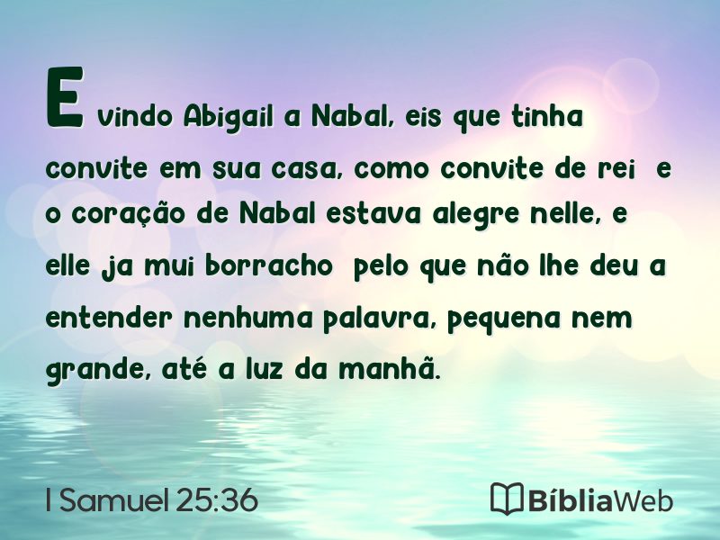 I Samuel 25:36 em imagem para compartilhar