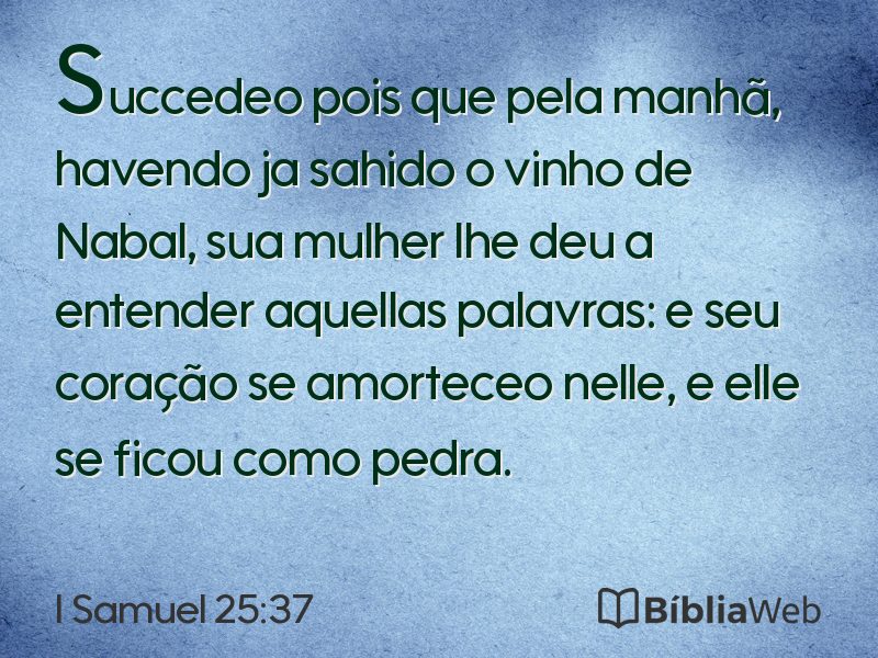I Samuel 25:37 em imagem para compartilhar