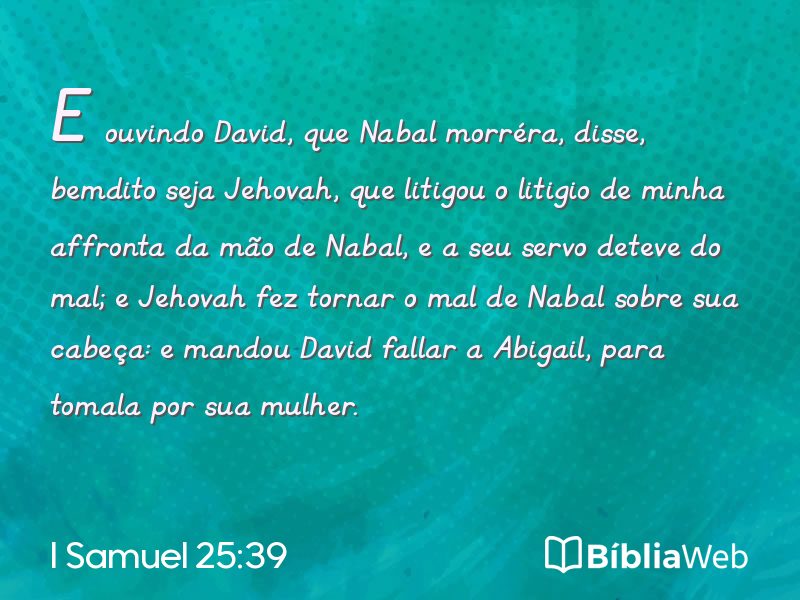 I Samuel 25:39 em imagem para compartilhar