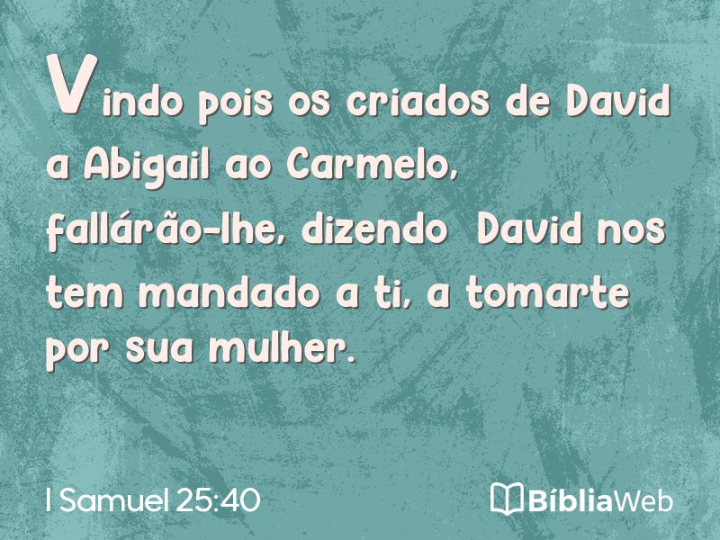 I Samuel 25:40 em imagem para compartilhar