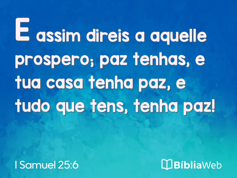 I Samuel 25:6 em imagem para compartilhar