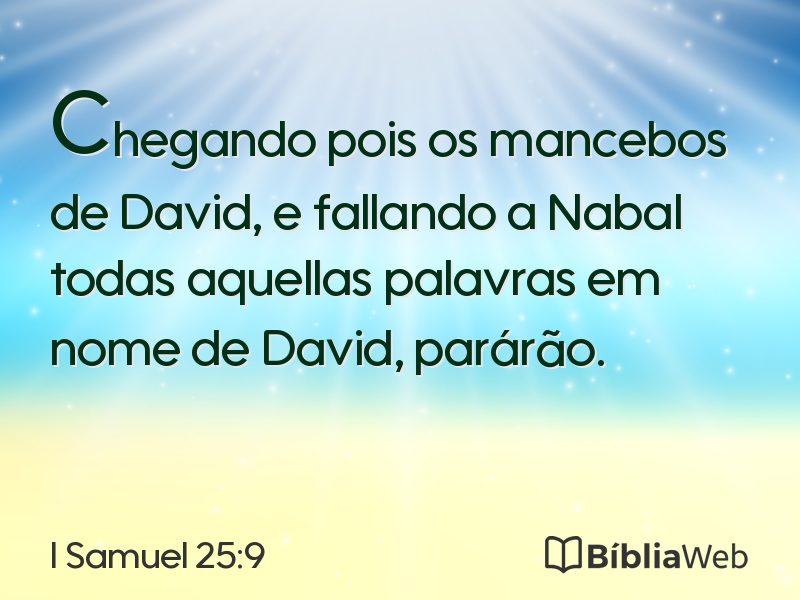 I Samuel 25:9 em imagem para compartilhar