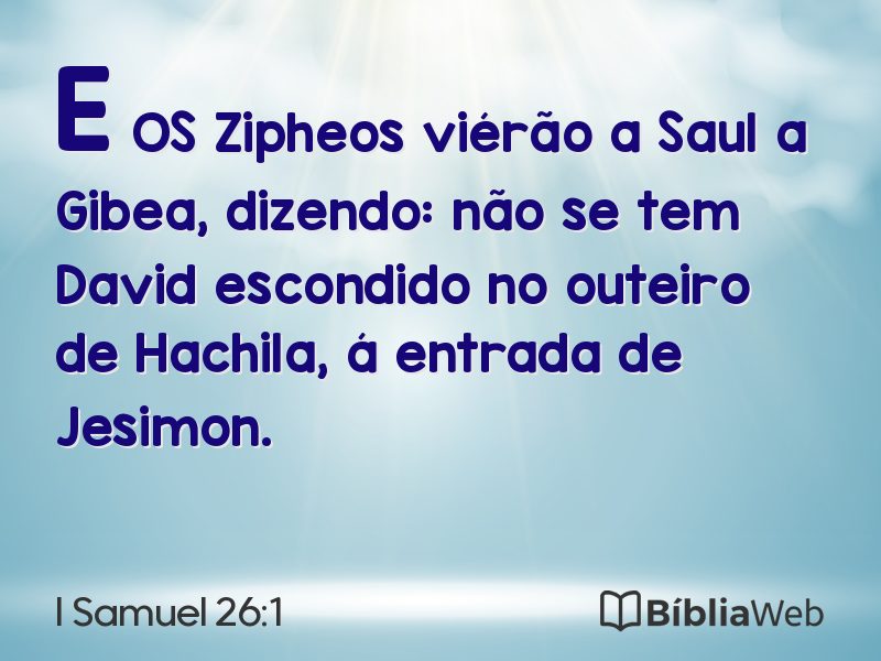 I Samuel 26:1 em imagem para compartilhar
