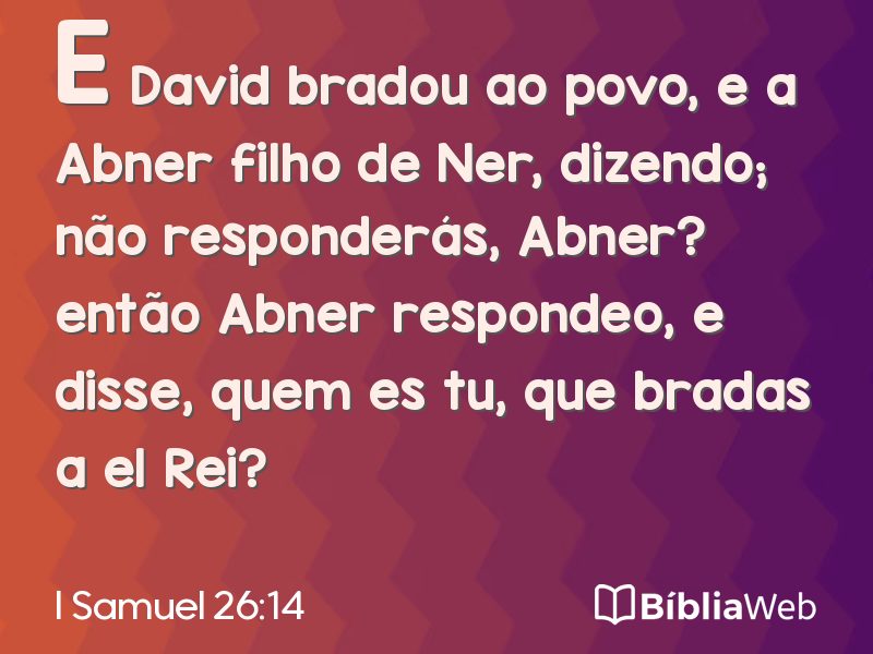 I Samuel 26:14 em imagem para compartilhar