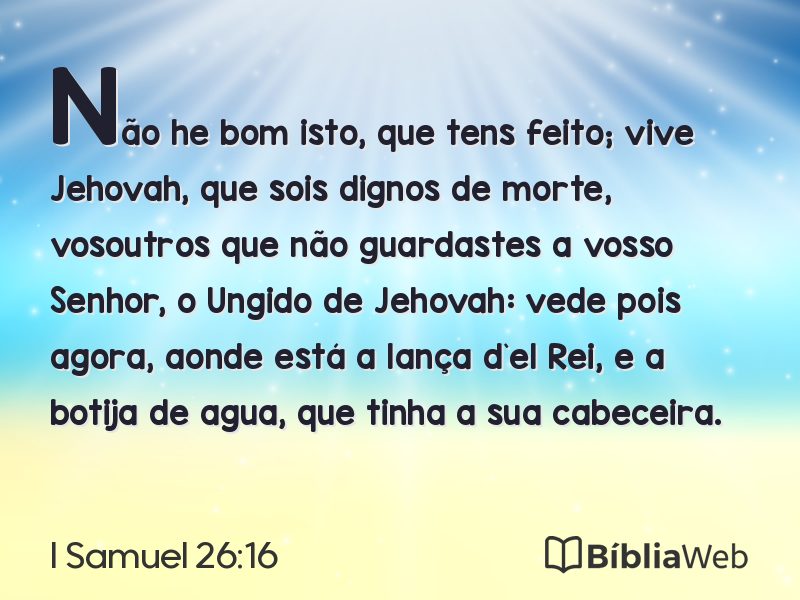 I Samuel 26:16 em imagem para compartilhar