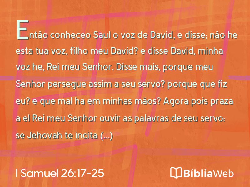 I Samuel 26:17-25 em imagem para compartilhar