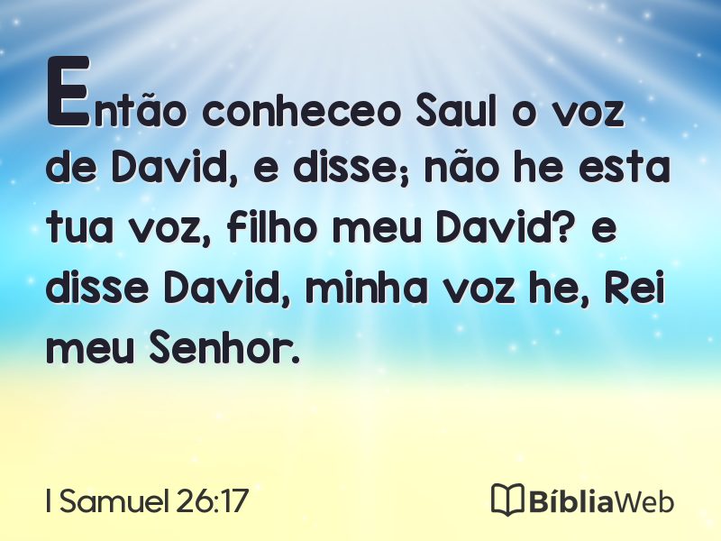 I Samuel 26:17 em imagem para compartilhar