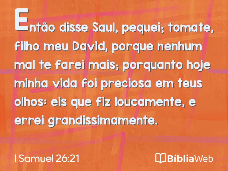I Samuel 26:21 em imagem para compartilhar