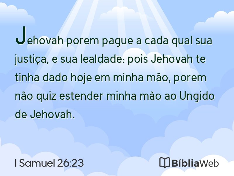 I Samuel 26:23 em imagem para compartilhar