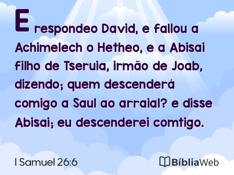 I Samuel 26:6 em imagem para compartilhar