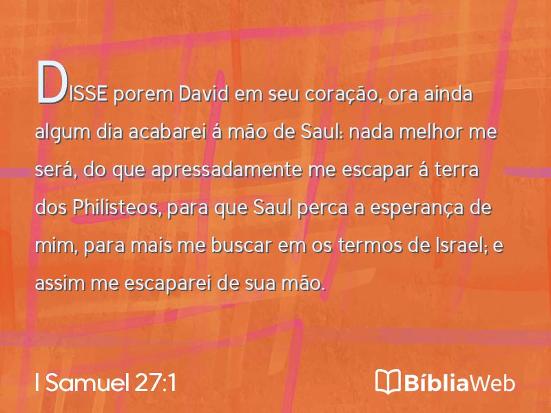 I Samuel 27:1 em imagem para compartilhar