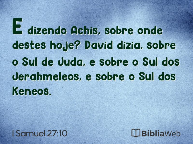 I Samuel 27:10 em imagem para compartilhar
