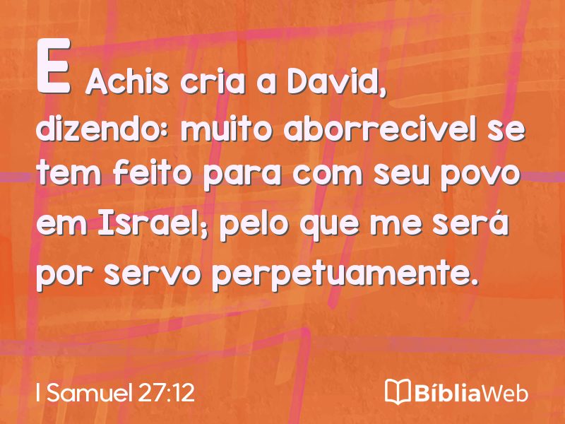 I Samuel 27:12 em imagem para compartilhar