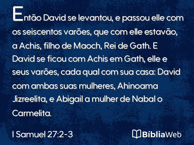 I Samuel 27:2-3 em imagem para compartilhar