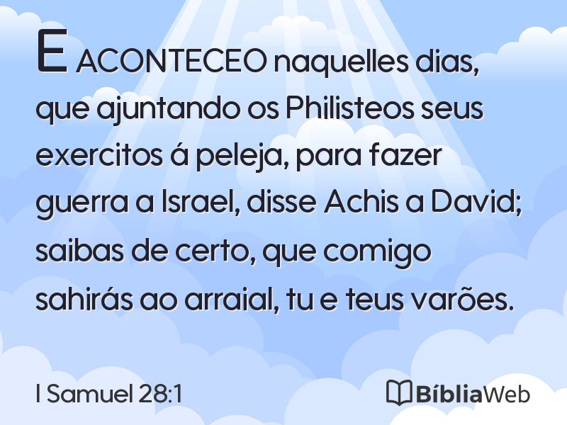 I Samuel 28:1 em imagem para compartilhar