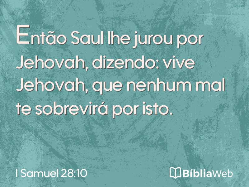 I Samuel 28:10 em imagem para compartilhar