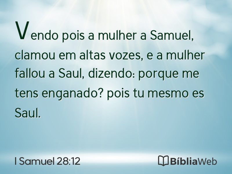 I Samuel 28:12 em imagem para compartilhar