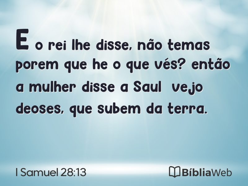 I Samuel 28:13 em imagem para compartilhar