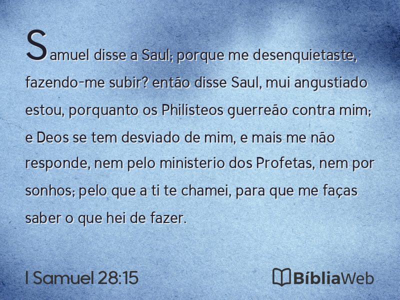 I Samuel 28:15 em imagem para compartilhar