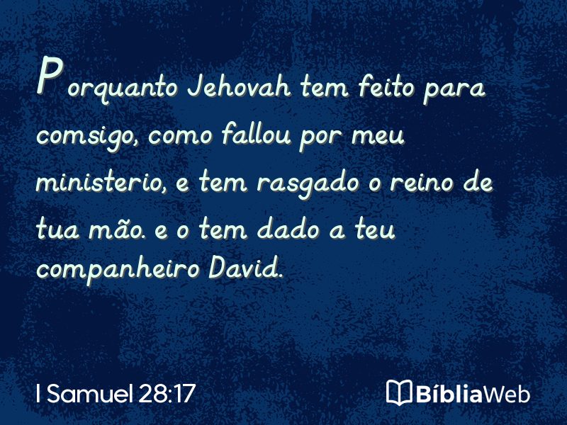 I Samuel 28:17 em imagem para compartilhar