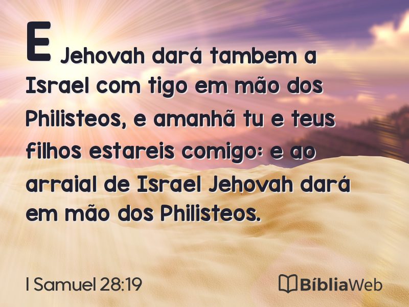 I Samuel 28:19 em imagem para compartilhar