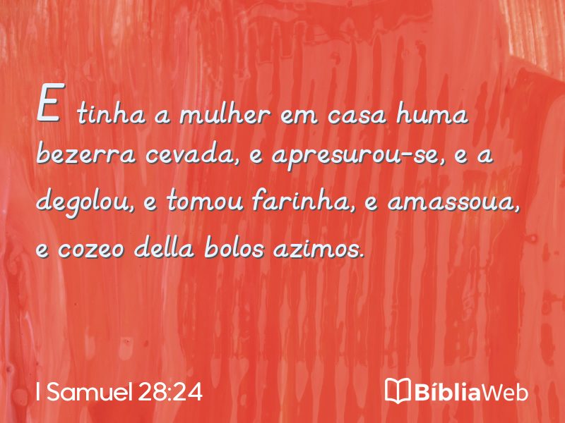 I Samuel 28:24 em imagem para compartilhar