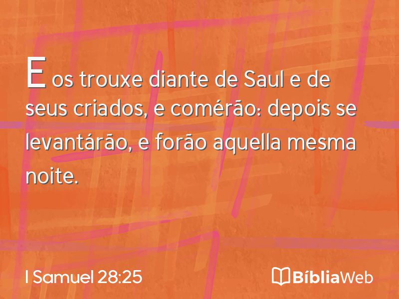 I Samuel 28:25 em imagem para compartilhar