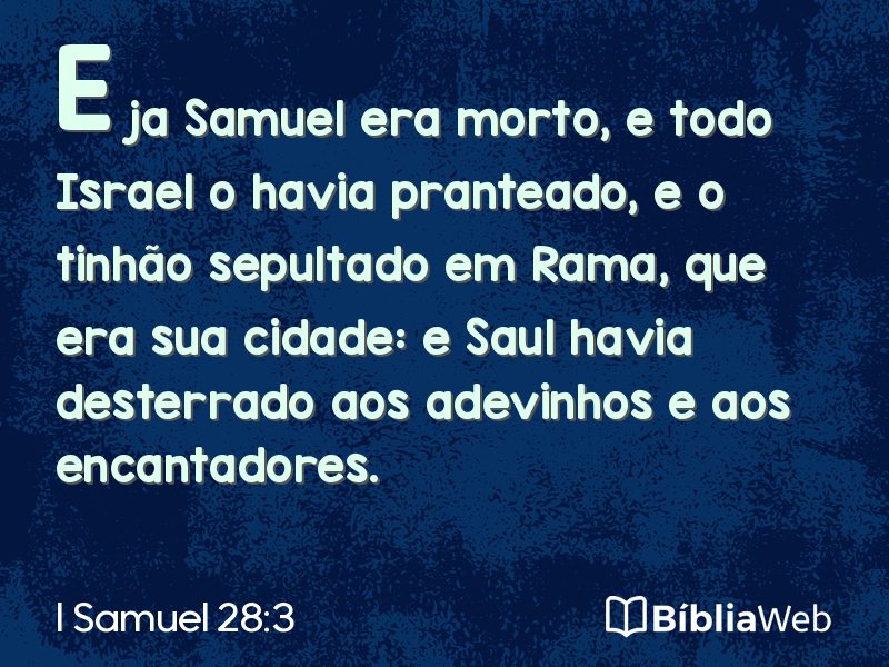 I Samuel 28:3 em imagem para compartilhar