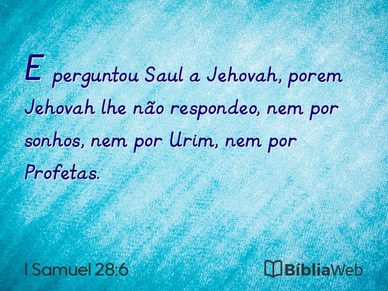 I Samuel 28:6 em imagem para compartilhar