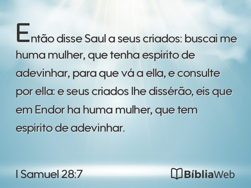 I Samuel 28:7 em imagem para compartilhar