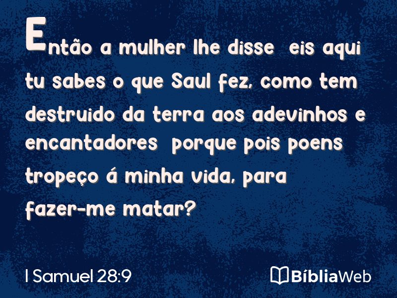 I Samuel 28:9 em imagem para compartilhar