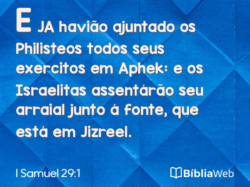 I Samuel 29:1 em imagem para compartilhar