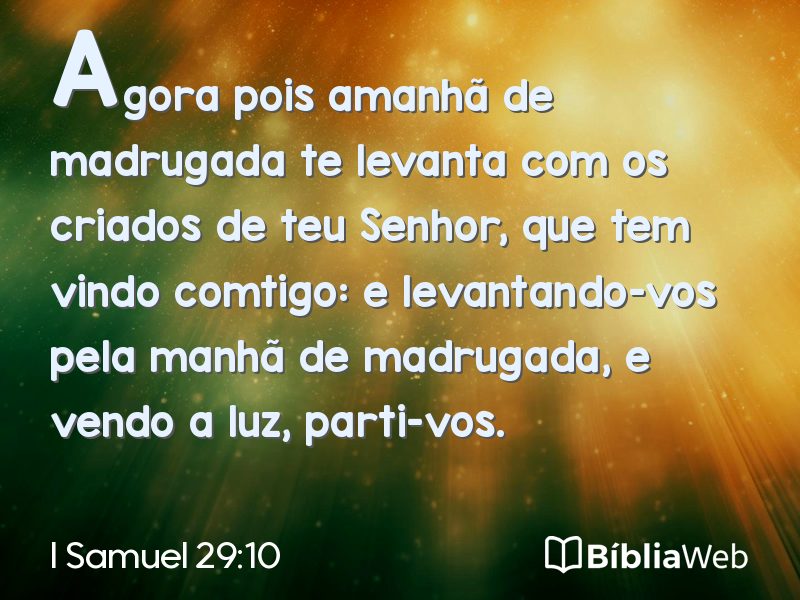 I Samuel 29:10 em imagem para compartilhar